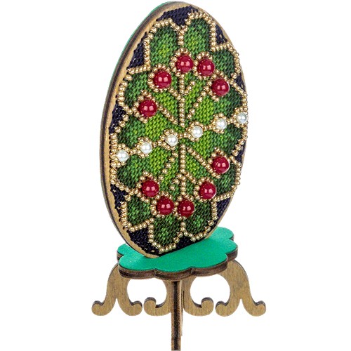 Easter Egg Cross Stitch Kit On Wood
