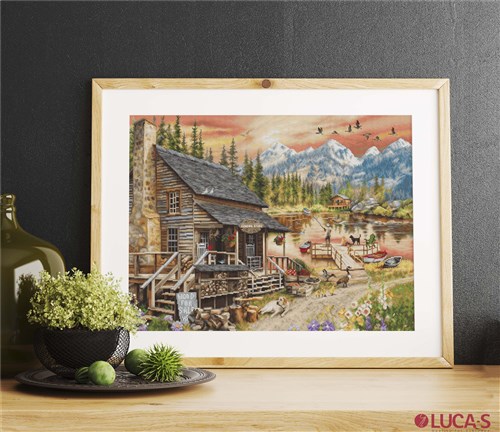 Log Cabin General Store Cross Stitch Kit