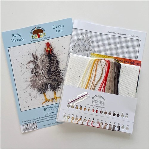 Curious Hen Cross Stitch Kit