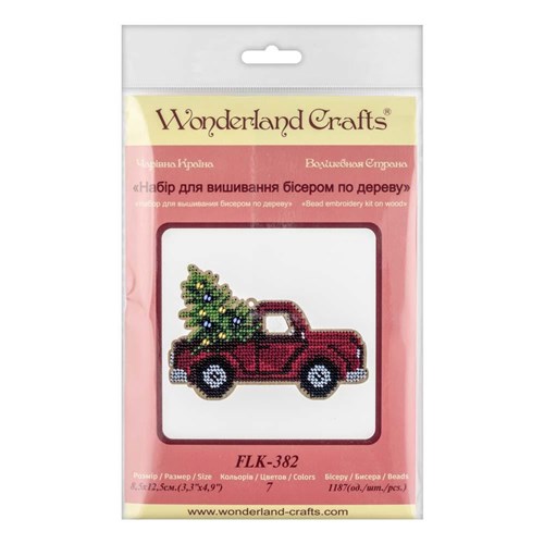 Truck Bead Embroidery Kit On Wood