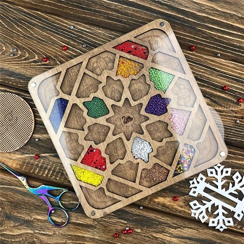 Bead Organizer With Transparent Cover