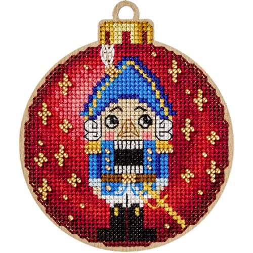 Cross Stitch Kit On Wood Nutcracker