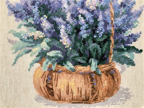 French Lavender Cross Stitch Kit