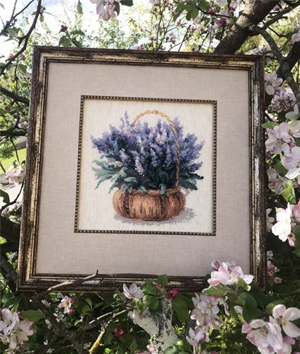 French Lavender Cross Stitch Kit