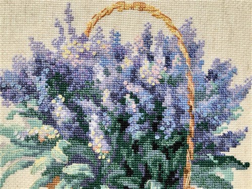 French Lavender Cross Stitch Kit