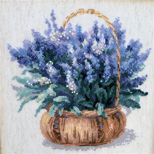 French Lavender Cross Stitch Kit