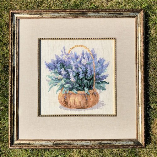 French Lavender Cross Stitch Kit