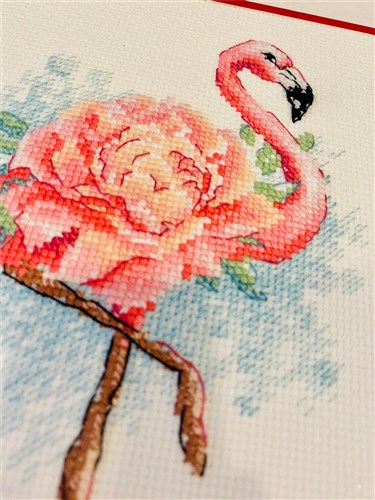 Blooming Flamingo Cross Stitch Kit