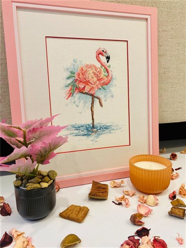 Blooming Flamingo Cross Stitch Kit