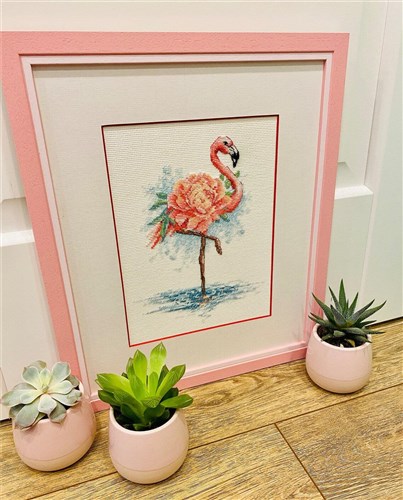 Blooming Flamingo Cross Stitch Kit