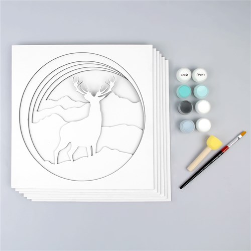 Deer In The Mountains - 3D Painting Set