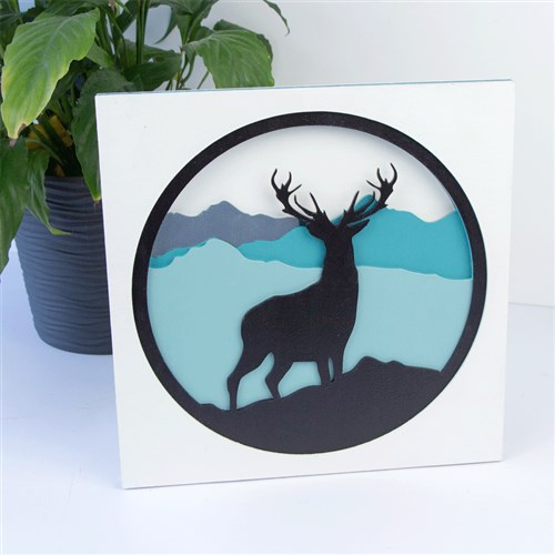 Deer In The Mountains - 3D Painting Set