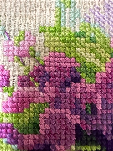 Violets In A Pot Cross Stitch Kit