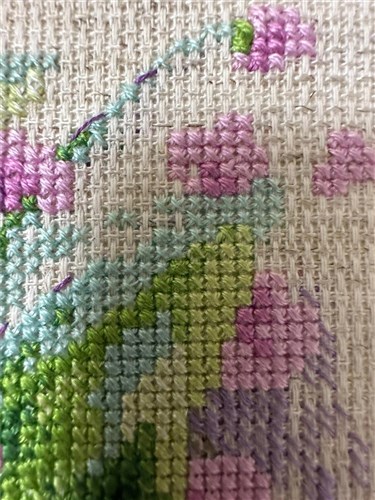 Violets In A Pot Cross Stitch Kit