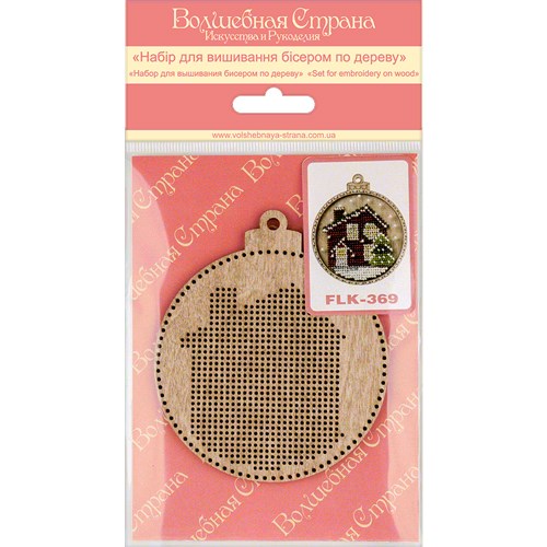 House Bead Ornament On Wood