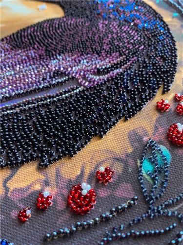 Black Raven Bead Embroidery Kit
