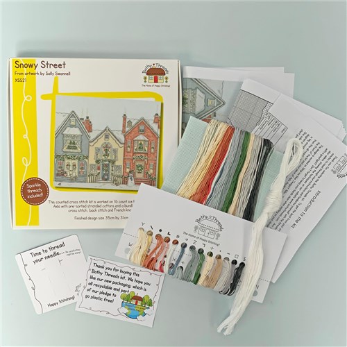 Snowy Street Cross Stitch Kit