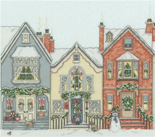 Snowy Street Cross Stitch Kit
