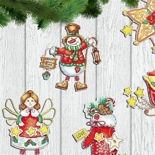 Christmas Sleigh Plastic Canvas Cross Stitch Kit
