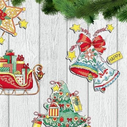 Christmas Sleigh Plastic Canvas Cross Stitch Kit