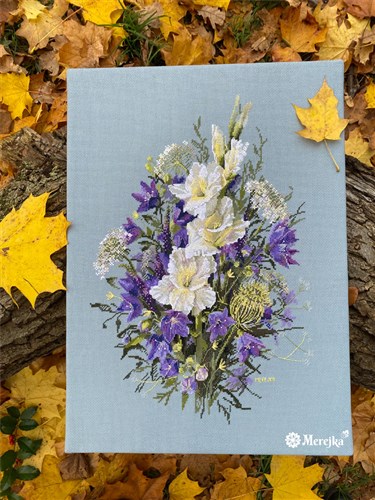 The White Sword Lily Cross Stitch Kit