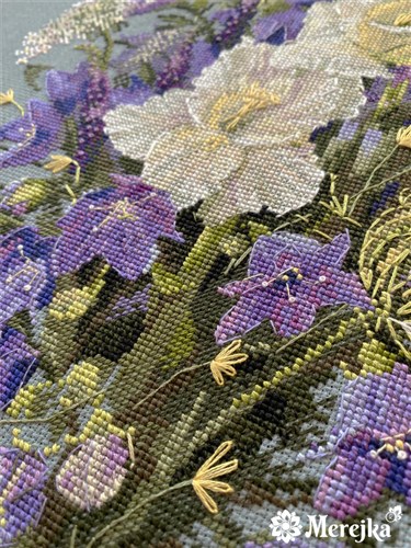 The White Sword Lily Cross Stitch Kit
