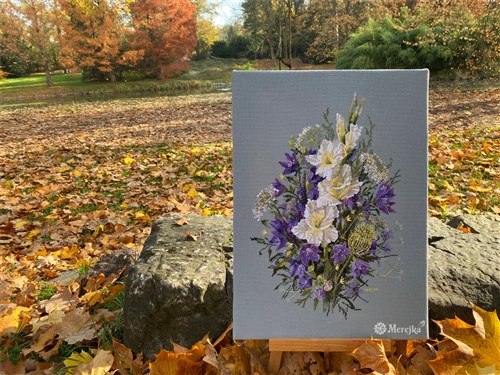 The White Sword Lily Cross Stitch Kit