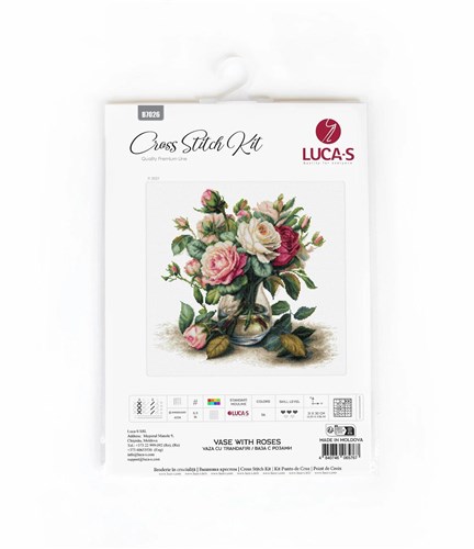 Vase With Roses Cross Stitch Kit