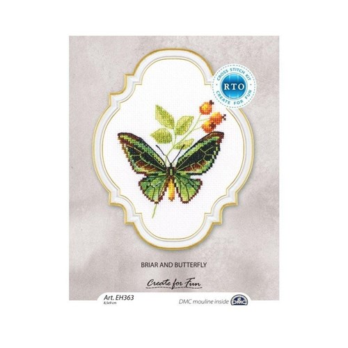Briar And Butterfly Cross Stitch Kit