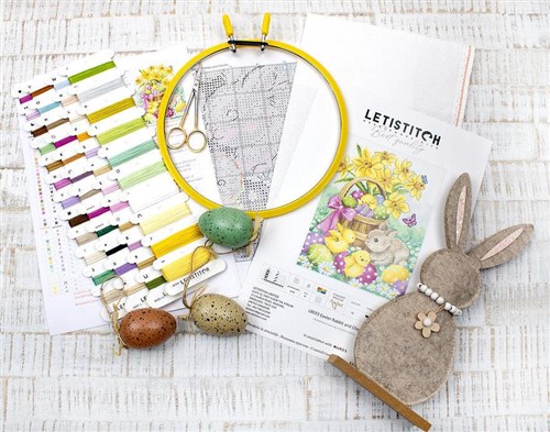 Easter Rabbit And Chicks Cross Stitch Kit