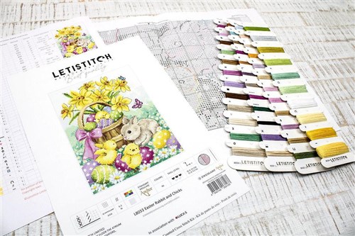 Easter Rabbit And Chicks Cross Stitch Kit