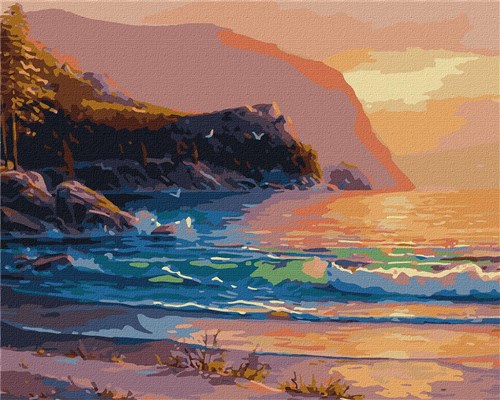 Paint By Numbers Kit Evening Glow Of The Waves