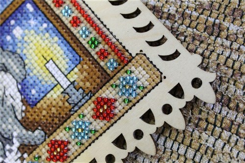 Winter Evening Cross Stitch Kit On Plywood