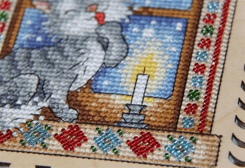 Winter Evening Cross Stitch Kit On Plywood