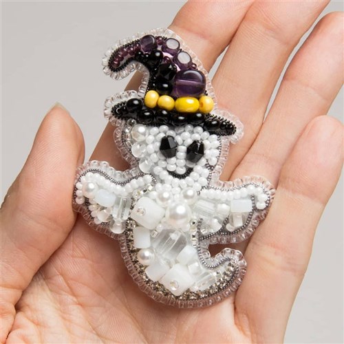 Ghost Beadwork Kit Brooch