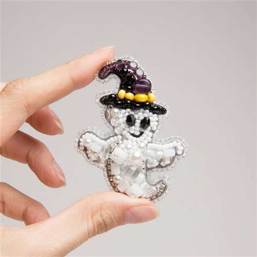 Ghost Beadwork Kit Brooch