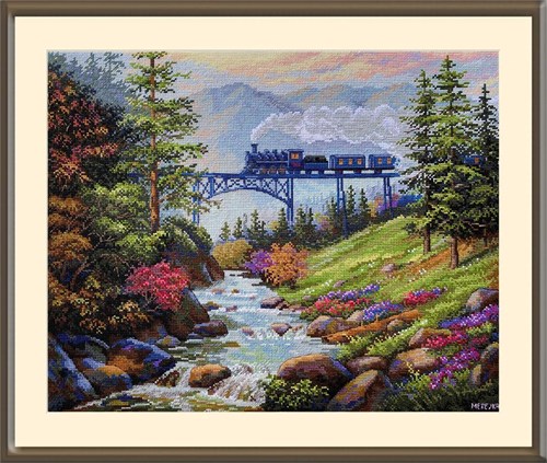 Mountain Railway Cross Stitch Kit
