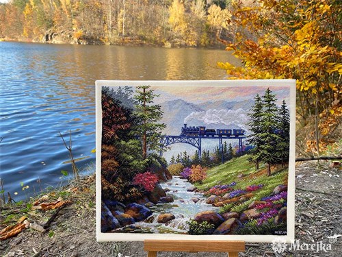 Mountain Railway Cross Stitch Kit