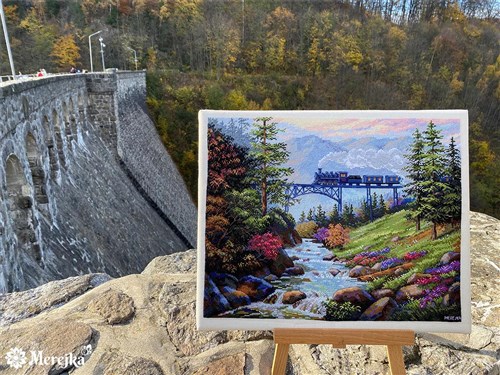 Mountain Railway Cross Stitch Kit