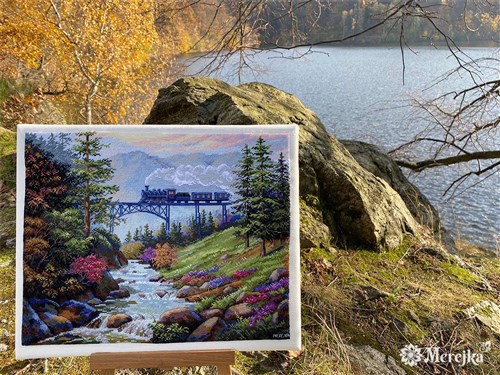 Mountain Railway Cross Stitch Kit