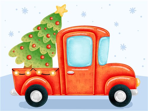 New Year Lorry Diamond Painting Kit