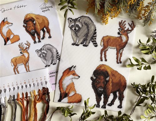 Forest Animals Cross Stitch Kit