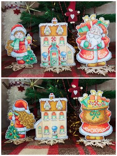 T-59C Counted cross stitch kit Crystal Art "Fairy Tale. Gingerbread House"