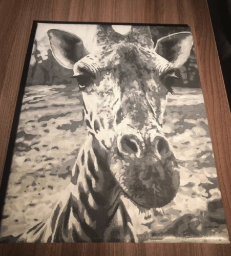 Painting by Numbers kit Crafting Spark Curious Giraffe F010 19.69 x 15.75 in