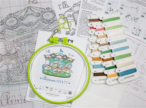 Baby Carousel L8047 Counted Cross Stitch Kit