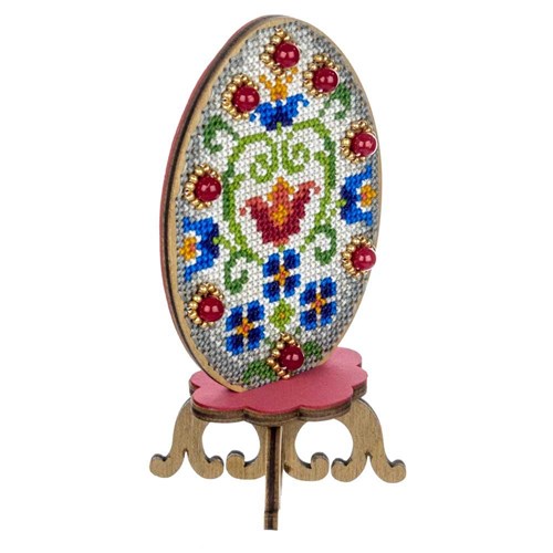 Cross-stitch kit on wood FLW-036