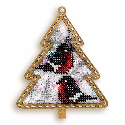 Set for embroidery with beads on a plastic base FLPL-068