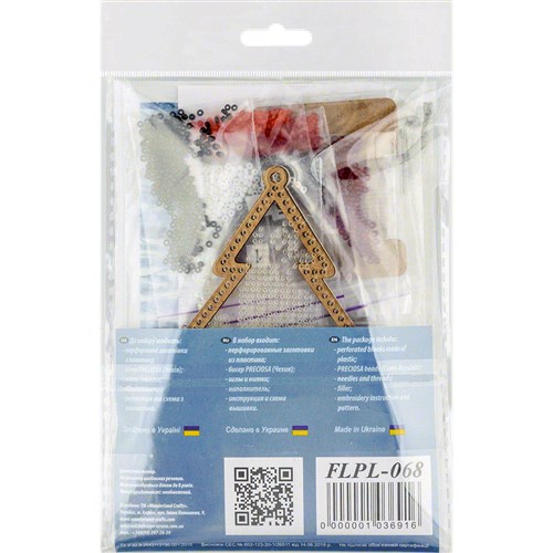 Set for embroidery with beads on a plastic base FLPL-068