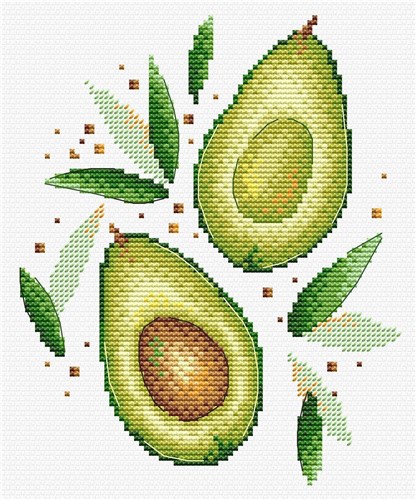 Avocado Cross Stitch Kit