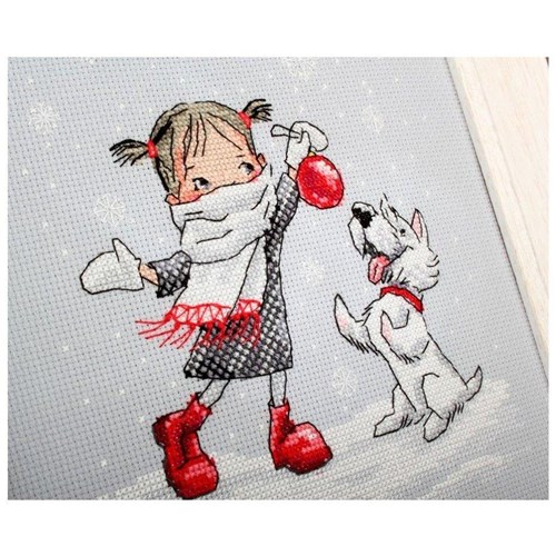 Dancing With Snowflakes Cross Stitch Kit